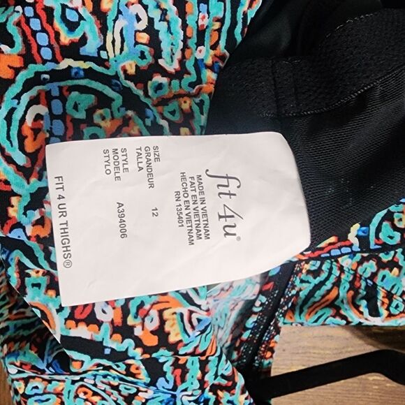 Fit 4 UR thighs Swimsuit One Piece Multicolor 12 NWT - Picture 5 of 5